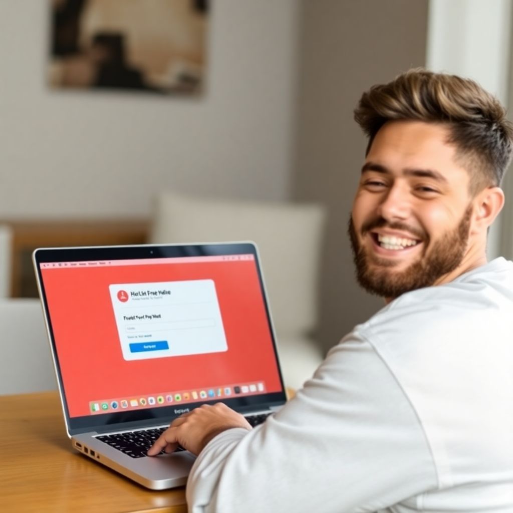 Excited designer celebrating first freelance web design job payment online.