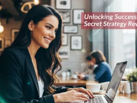 A beautiful woman happily working on her laptop, illustrating the concept of making money with microtasks jobs.